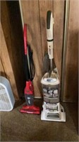 Shark & dirt devil vacuums, and 2 box fans