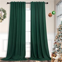 Dark Green Curtains 84 Inch Length
