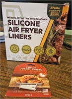 Silicone air fryer liners and Turkey Timer - New