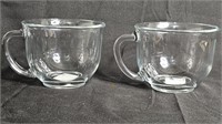 Set of 2 new Libbey glass mugs.