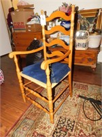 Wooden Chair Vintage/Antique with A Woven Bottom