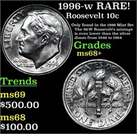 1996-w Roosevelt Dime RARE! 10c Grades Gem++ Unc