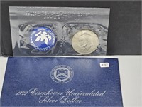 1972 IKE Silver Doller UNC Coin