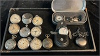 12 Assorted Pocketwatches & Watch Parts