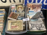 Collection of vintage postcards.
