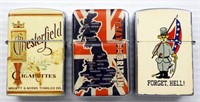 (3) VINTAGE LIGHTERS - CHESTERFIELD