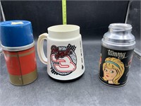 3 vintage thermos/cup