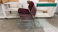 Five waiting room style chairs
