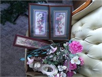 Miscellaneous decorative box to include pictures