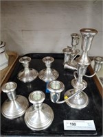 (6) Sterling Silver Weighted Candle Holders