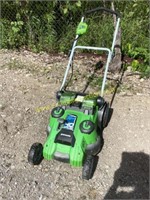 D1. GREENWORKS electric push mower missing