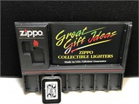 Zippo Show Case & 1 Zippo Lighter