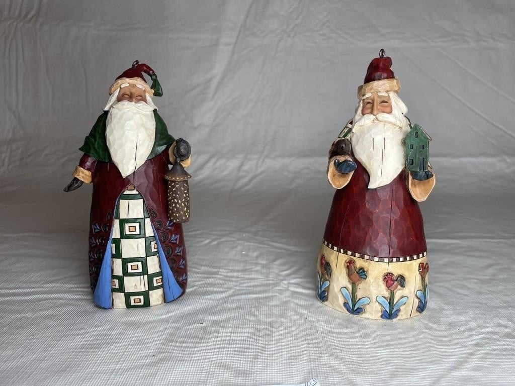 Jim Shore Santa ornaments 2002