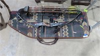 Darton hunting bow with arrows and bag