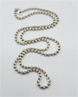 Sterling Silver 22in Textured Chain Necklace 11.g