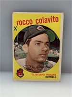 1959 Topps #420 Rocky Colavito Indians HOF mk