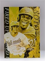 2021 Topps Fire Fired Up - Gold Minted Juan Soto