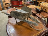 Antique decorative small wheelbarrow
