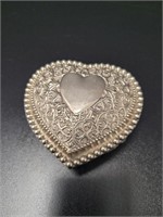 Ornate Heart Shaped Jewelry Box