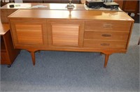 MID CENTURY 60” LONG SIDEBOARD WITH SLIDING