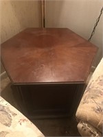 Octagon Shaped End Table w/ Storage