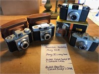 4 vtg Kodak cameras Pony Bantam Color Snap