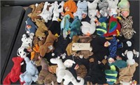 35 toy plush beanie babies w TY tags