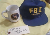 FBI hat / cap and coffee mug