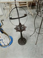 Cast iron sundial décor piece