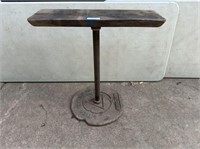 CITIES SERVICE OILS CAST IRON BASE WITH WOOD