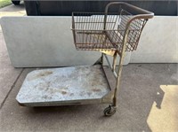 INDUSTRIAL CART WITH UPPER BASKET