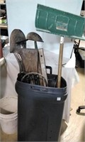 Trashcan with Shovels