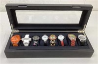 Womens Watch lot with display case  "B"