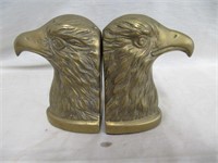 Brass Eagle Head Book Ends