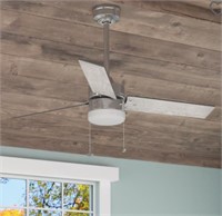 44" Vue Brushed Nickel Ceiling Fan W/Light Kit $80