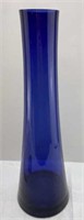 24in Blue Glass Vase
