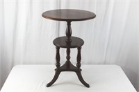 Vtg. Dumbwaiter-Style 3-Tiered Accent Table