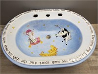 Porcelain Hand Painted Nursery Rhyme Sink