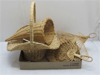 wicker fans and decor