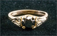 10k Yellow Gold Black Diamond Ring CRV $2150