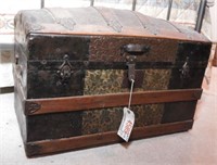Lot #4589 - Antique dome top blanket chest/