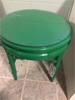 GREEN ROUND BAMBOO TABLE