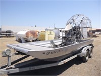 2000 Panther 18' Air Boat and Trailer