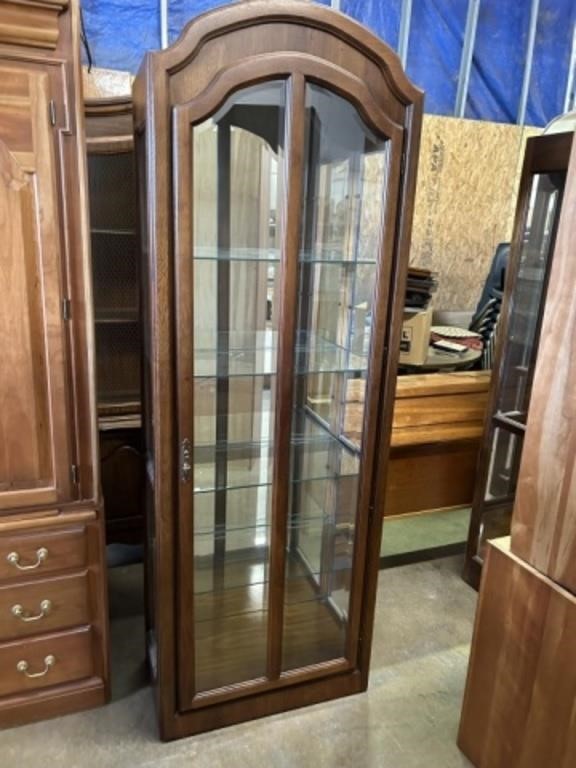 NICE LIGHTED GLASS CURIO-28 X 80