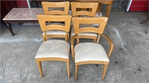Set of Four Heywood Wakefield Wheat Chairs