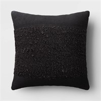 Solid Square Throw Pillow Black - Threshold