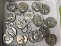 (21) Washington Silver Quarters