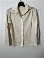 Vintage Femme Button Up Top Shirt