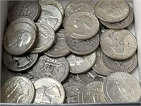 (40) Washington Silver Quarters