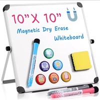 10x10" 2 sided Magnetic White Board